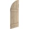 Ekena Millwork Hand Hewn 3 Board Joined Board-n-Batten w/Quarter Round Arch Top Faux Wood Shutters, 16 1/2"W x 76"H SHUBJQ16X76HHPR - alternate 2